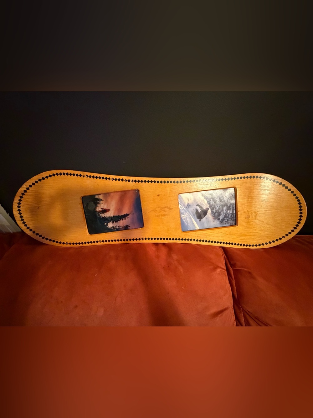 Snowboard Wood picture frame